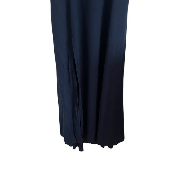 REFORMATION Navy Cap Sleeve High Slit Gavin Midi Dress - Picture 6 of 9